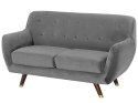 Sofa 2-osobowa welurowa szara BODO Lumarko!