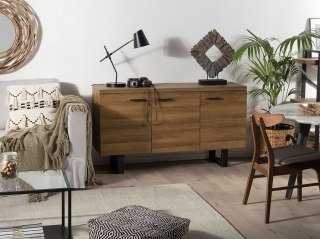 Szafka trzydrzwiowa ciemne drewno TIMBER
