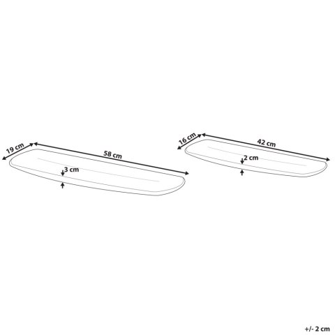 Zestaw 2 pater dekoracyjnych złoty BRANTAS