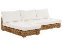 Zestaw ogrodowy ze stolikiem dla 4 osób VARALLO Prawostronny Modułowy Rattan Naturalny Lumarko!