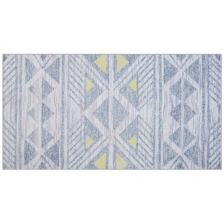Dywan 80 x 150 cm szaro-żółty KARGI