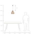 Lampa wisząca SAKENI Rattan Naturalny Lumarko!