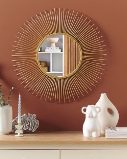 Lustro ścienne CILLY 80 cm 80 cm Metal Złoty Lumarko!