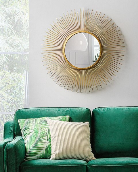 Lustro ścienne CILLY 80 cm 80 cm Metal Złoty