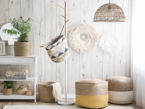 Puf ⌀ 46 cm szary DALAMA