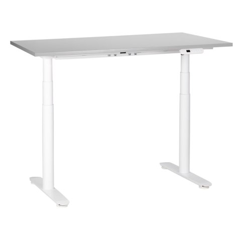 Biurko regulowane elektrycznie 120 x 72 cm szaro-białe DESTINAS