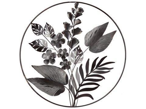 Dekoracja ścienna Kwiat DUBNIUM Metal Zielony 70 cm