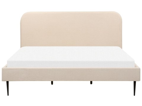 Łóżko Boucle FLAYAT 180 x 200 cm Jasnobeżowy
