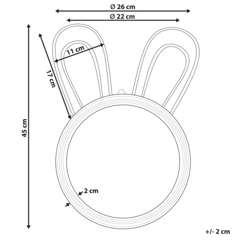 Lustro ścienne GOLONG 26 cm 45 cm Rattan Naturalny
