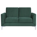 Sofa 2-osobowa welurowa zielona FENES Lumarko!