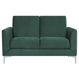 Sofa 2-osobowa welurowa zielona FENES Lumarko!