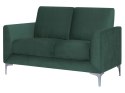 Sofa 2-osobowa welurowa zielona FENES Lumarko!