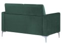Sofa 2-osobowa welurowa zielona FENES Lumarko!