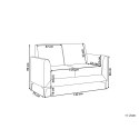 Sofa 2-osobowa welurowa zielona FENES Lumarko!