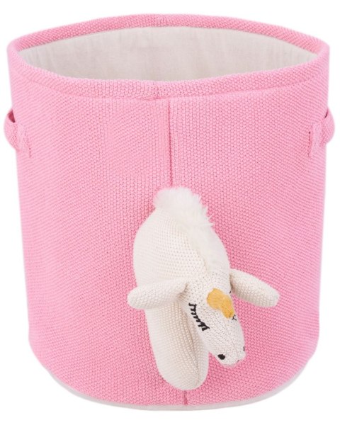 Kosz jednorożec bawełniany różowy NARROTI