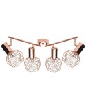 Lampa spot 4-punktowa CHENAB Regulowana Metal Miedziany Lumarko!
