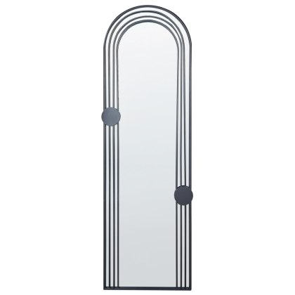 Lustro ścienne AJAIN 45 cm 146 cm Metal Czarny