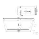 Wanna 170 x 80 cm czarna HASSEL Lumarko!
