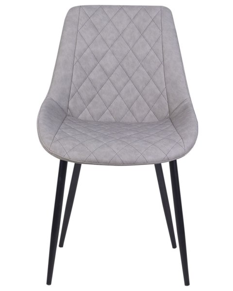 Zestaw 2 krzeseł do jadalni MARIBEL Ekoskóra Jasnoszary