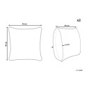 Zestaw 2 poduszek dekoracyjnych VERBENA Bawełna 45 x 45 cm Różowy Wzór geometryczny Lumarko!
