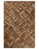 Dywan patchwork skórzany 160 x 230 cm brązowy TEKIR Lumarko!