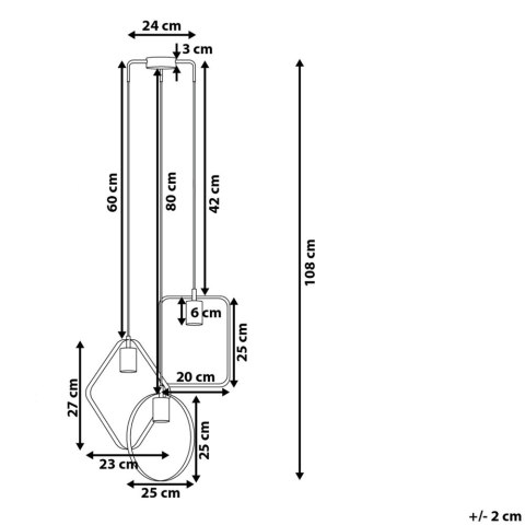 Lampa wisząca VOMANO Metal Czarny