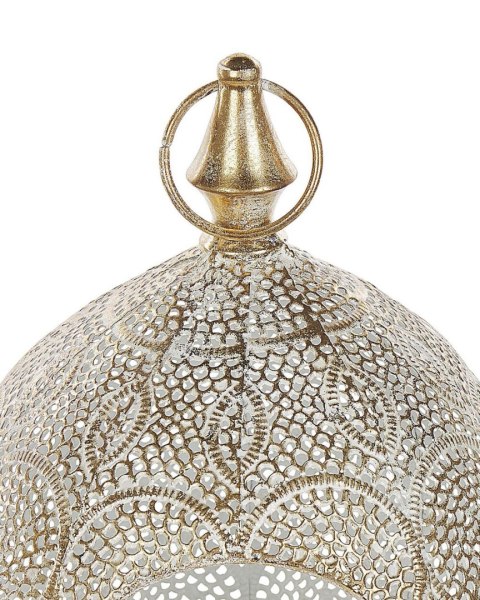 Lampion metalowy 33 cm złoty LAESO