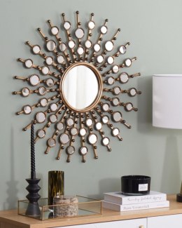 Lustro ścienne BLOIS 70 cm 70 cm Metal Złoty Lumarko!