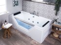 Wanna z hydromasażem 170 x 80 cm biała GRENADA Lumarko!