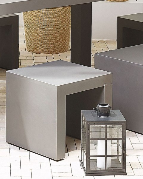 Zestaw 2 krzeseł ogrodowych TARANTO Beton Szary