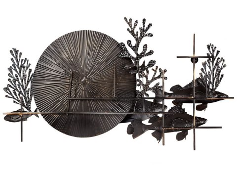 Dekoracja ścienna Ryba BARIUM Metal Niebieski 48 cm