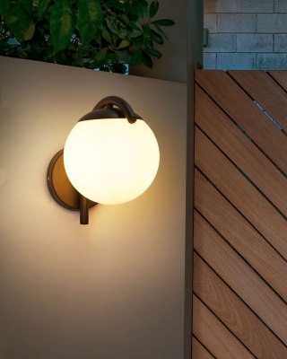 Lampa ścienna ogrodowa KULSI Czarny