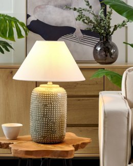 Lampa stołowa MUSSEL Ceramika Szary Lumarko!