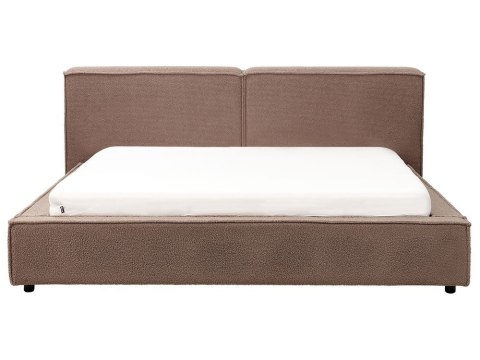 Łóżko Boucle LINARDS 180 x 200 cm Brązowy