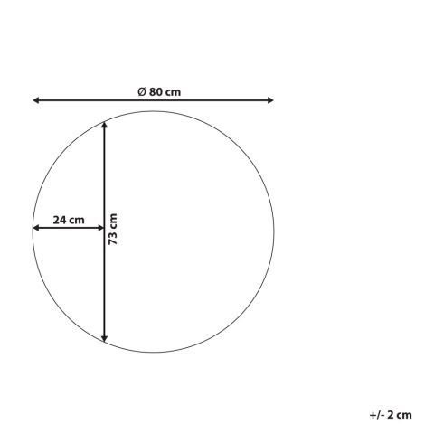 Lustro ścienne CHARRON 80 cm 80 cm Różowe złoto