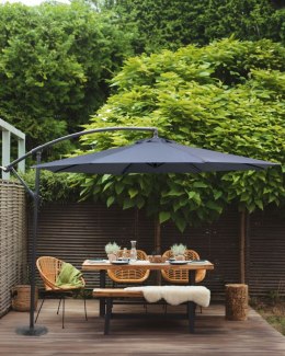 Parasol ogrodowy ⌀ 300 cm szary RAVENNA II Lumarko!