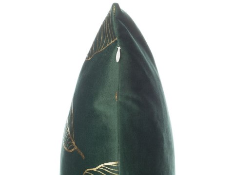 Zestaw 2 poduszek dekoracyjnych FREESIA Welur 45 x 45 cm Ciemnozielony Wzór roślinny