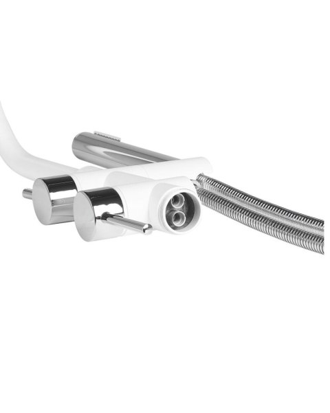 Bateria wannowa wolnostojąca TUGELA Biały/ srebrny