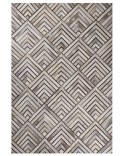 Dywan patchwork skórzany 140 x 200 cm beżowy TEKIR Lumarko!