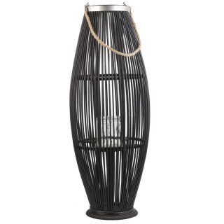 Lampion TAHITI Drewno 84 cm Czarny