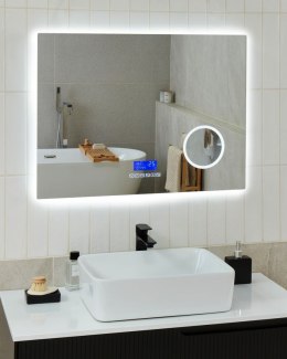 Lustro łazienkowe LED MONTARON 80 cm 60 cm Srebrny Lumarko!