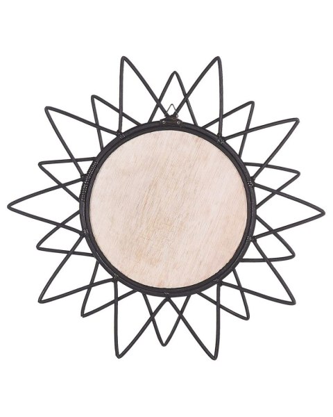 Lustro ścienne AROEK 61 cm 61 cm Rattan Czarny