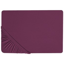 Prześcieradło z gumką JANBU Bawełna 140x200 cm Burgundowy Lumarko!