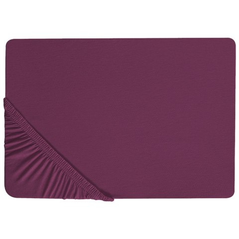 Prześcieradło z gumką JANBU Bawełna 140x200 cm Burgundowy Lumarko!