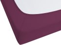 Prześcieradło z gumką JANBU Bawełna 140x200 cm Burgundowy Lumarko!