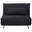 Sofa rozkładana jednoosobowa czarna SETTEN Lumarko!