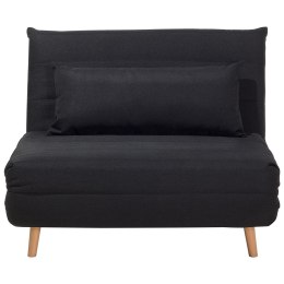 Sofa rozkładana jednoosobowa czarna SETTEN Lumarko!
