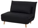Sofa rozkładana jednoosobowa czarna SETTEN Lumarko!