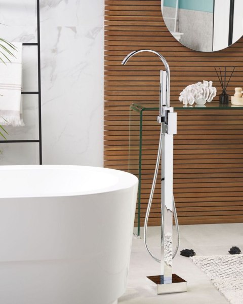 Bateria wannowa wolnostojąca RIBBON Srebrny