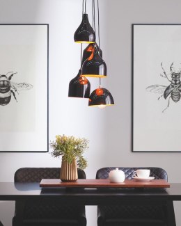 Lampa wisząca SAVIO Metal Złoty brąz Czarny Lumarko!
